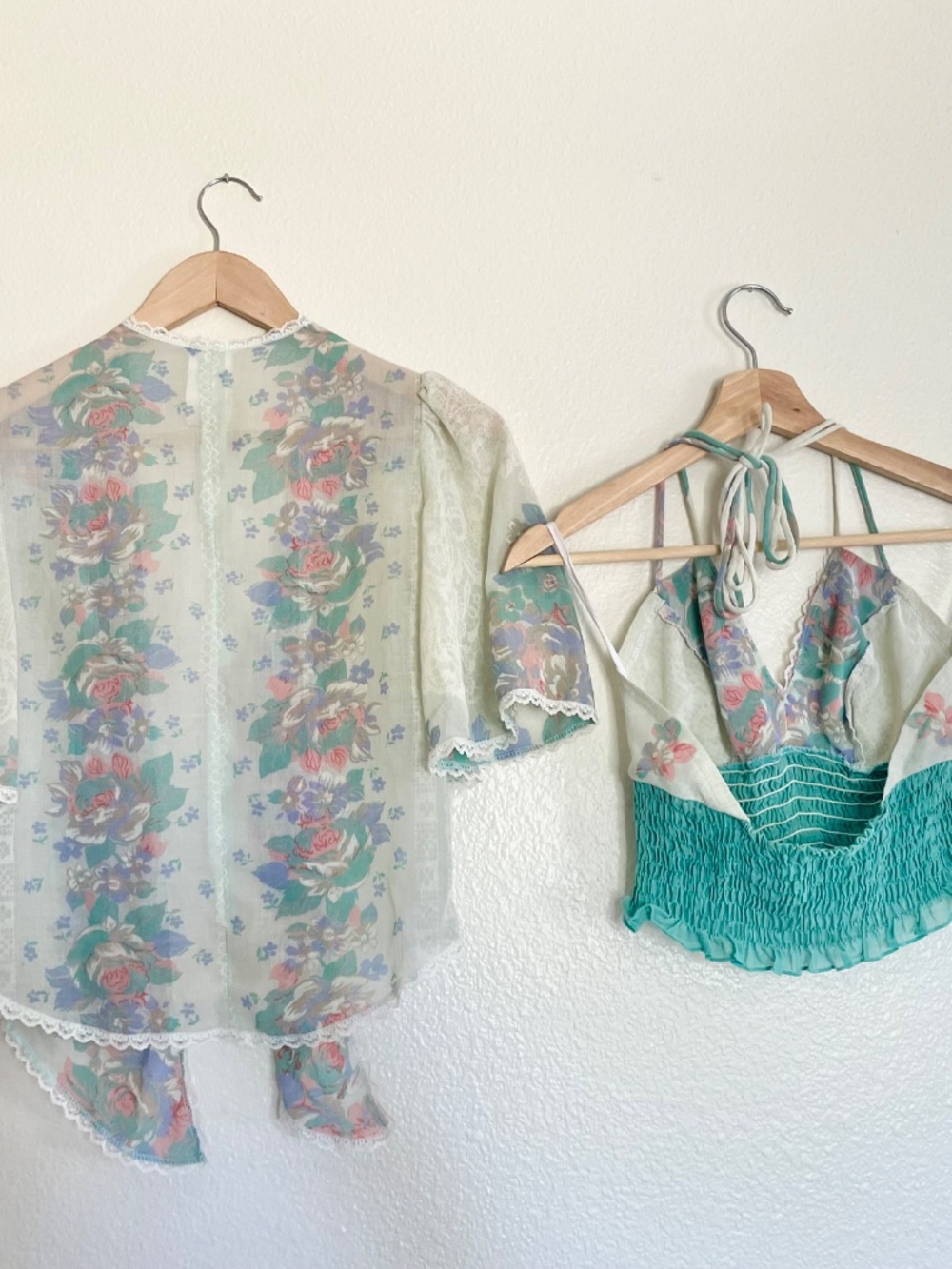 Vintage 70s Just Tops Floral Two Piece Set - Picture 5 of 9